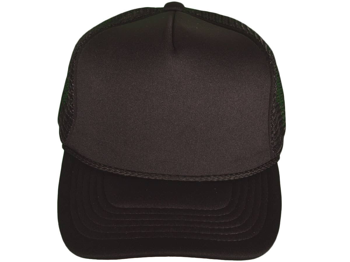Buck Wholesale – Großhandel Trucker-Cap – Unisex – Buck Wholesale Schlichte Schaumstoff-Trucker-Caps mit Netzrückseite, mittleres Profil (44 Farben)7