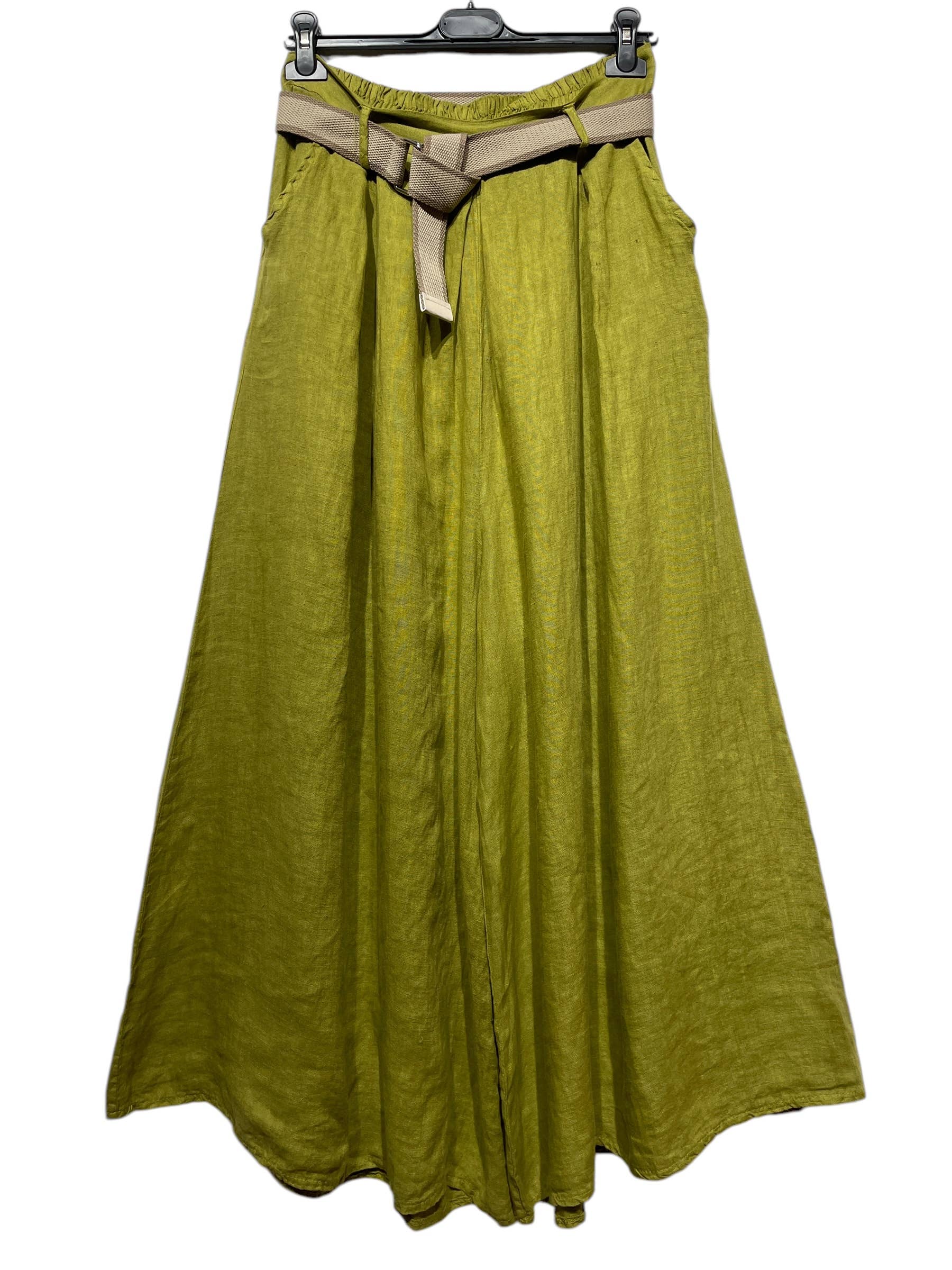 LINEN & COTTON HOUSE - Wholesale Pants - Women's - 22503 100% LINEN TROUSERS WITH BELT AND POCKETS6