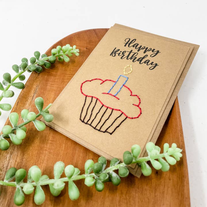 Rosie's Boutique Haiti - Wholesale Birthday Card - Birthday Cupcake Greeting Cards || Set of 4