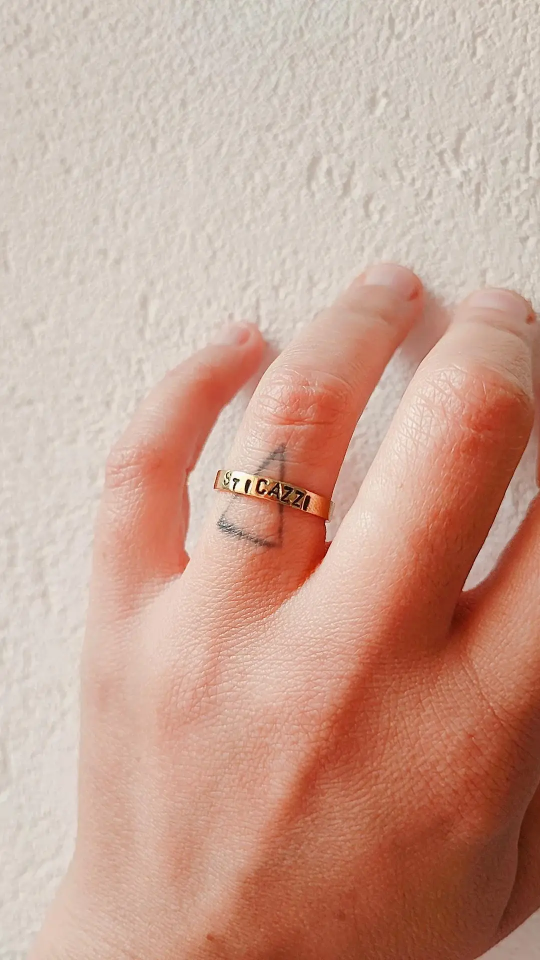 Loti jewels - Wholesale Band/Stacked Ring - ROSE RING IN BRASS WITH ENGRAVING6