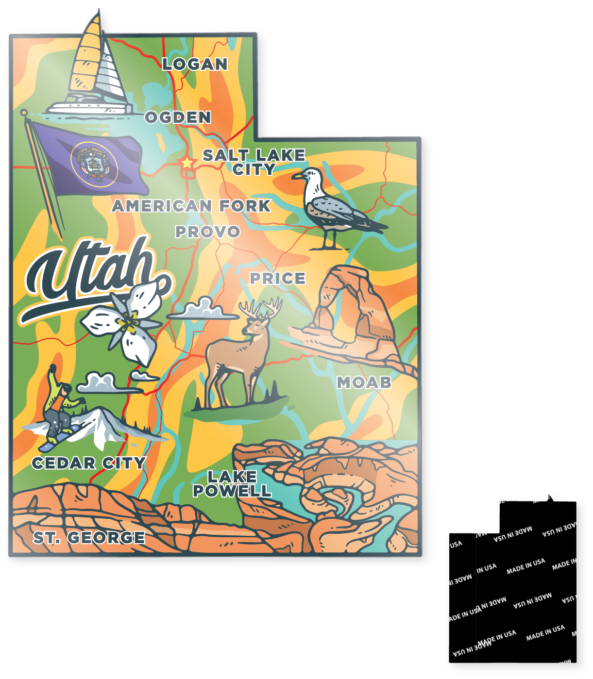 Morris Magnets - Wholesale Magnet - Magnet - Utah Across America 2.03