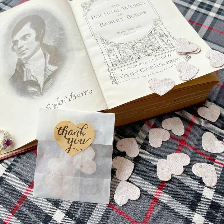 The Highland Literary Co. – Engroshandel Gæstegave – Håndlavede & skræddersyede skotske vilde frø papir konfetti favoriserer