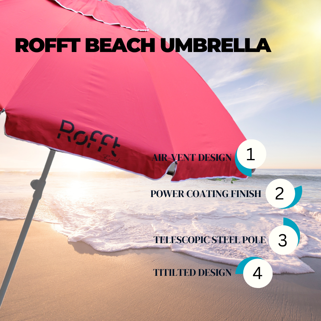 ROFFT USA LLC - Vendita all'ingrosso Ombrellone da spiaggia - Ombrellone da Spiaggia ROFFT 2 m in acciaio e alluminio resistente25