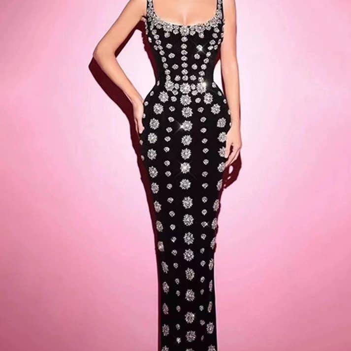 SY004 Chic Rhinestone Bandage Gown - Party Elegance and other Purchase Wholesale rhinestone charms. Free Returns & Net 60 Terms on Faire trending on Faire.