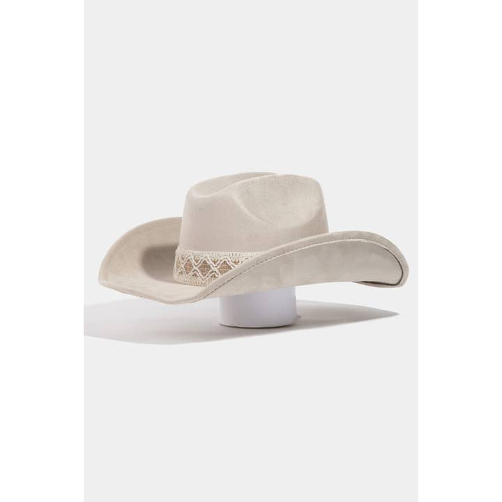 Intricate Braided Strap Cowboy Hat for wholesale by Collections by Fame Accessories