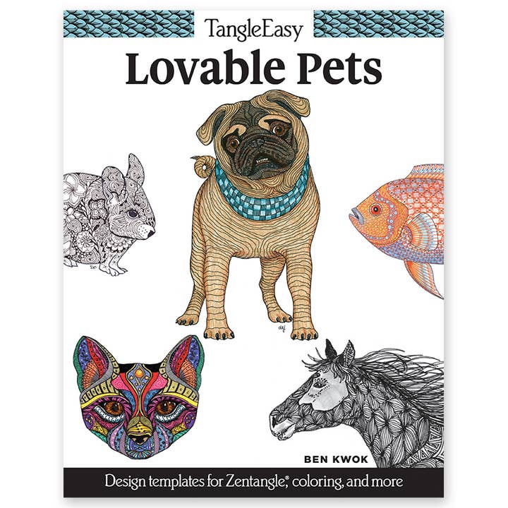 Coloring Book - TangleEasy Lovable Pets for wholesale by Wellspring