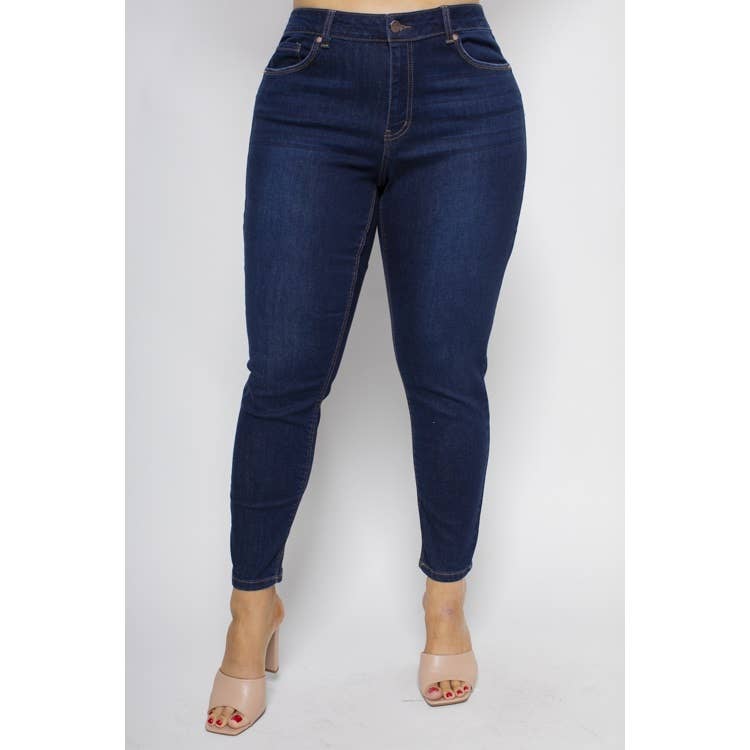 Wholesale PLUS SIZE MIDRISE ANKLE SKINNY DENIM JEANS for your