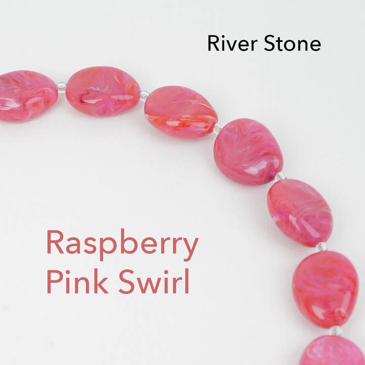 The Lilley Line - Wholesale Bag Strap - Women's - Clutch Strap, River Stone in Raspberry Pink Swirl