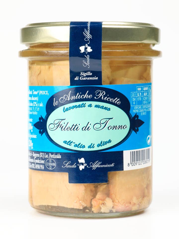Filetti di Tonno al olio di oliva prepared by hand 190g for wholesale by O'relia