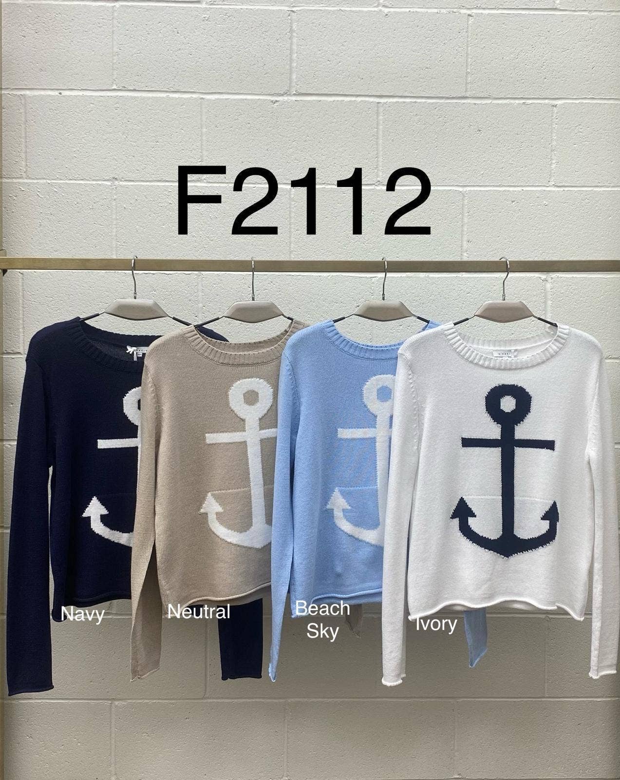 Ashley’s Clothing Design Inc. – Engroshandel Pullover - Dame – Style F2112 – Ankerstriktrøje1