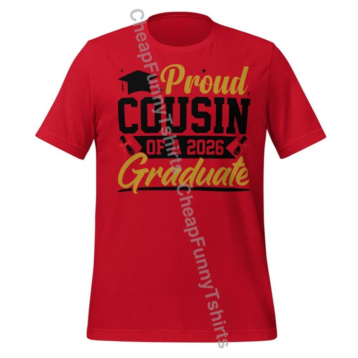 Orgulloso Primo de un Graduado de 2026 Camiseta Unisex para venta al por mayor de Black and Gifted LLC
