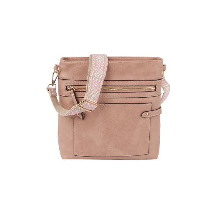 Handbag Factory Corp - Wholesale Crossbody Bag - Women's - Square shape front pocket guitar strap crossbody5