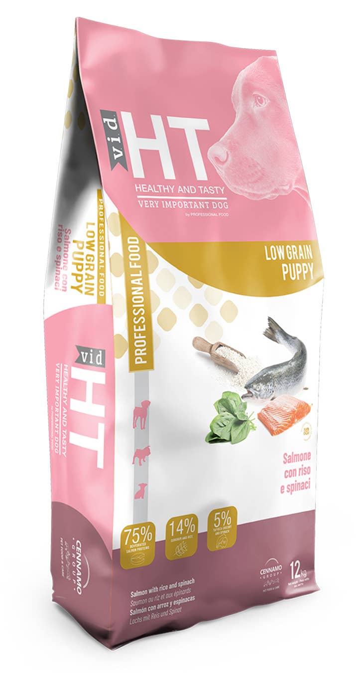 Cennamo - Wholesale Pet Food - Dog - HT VID LOW GRAIN PUPPY SALMON RICE AND SPINACH 12KG0