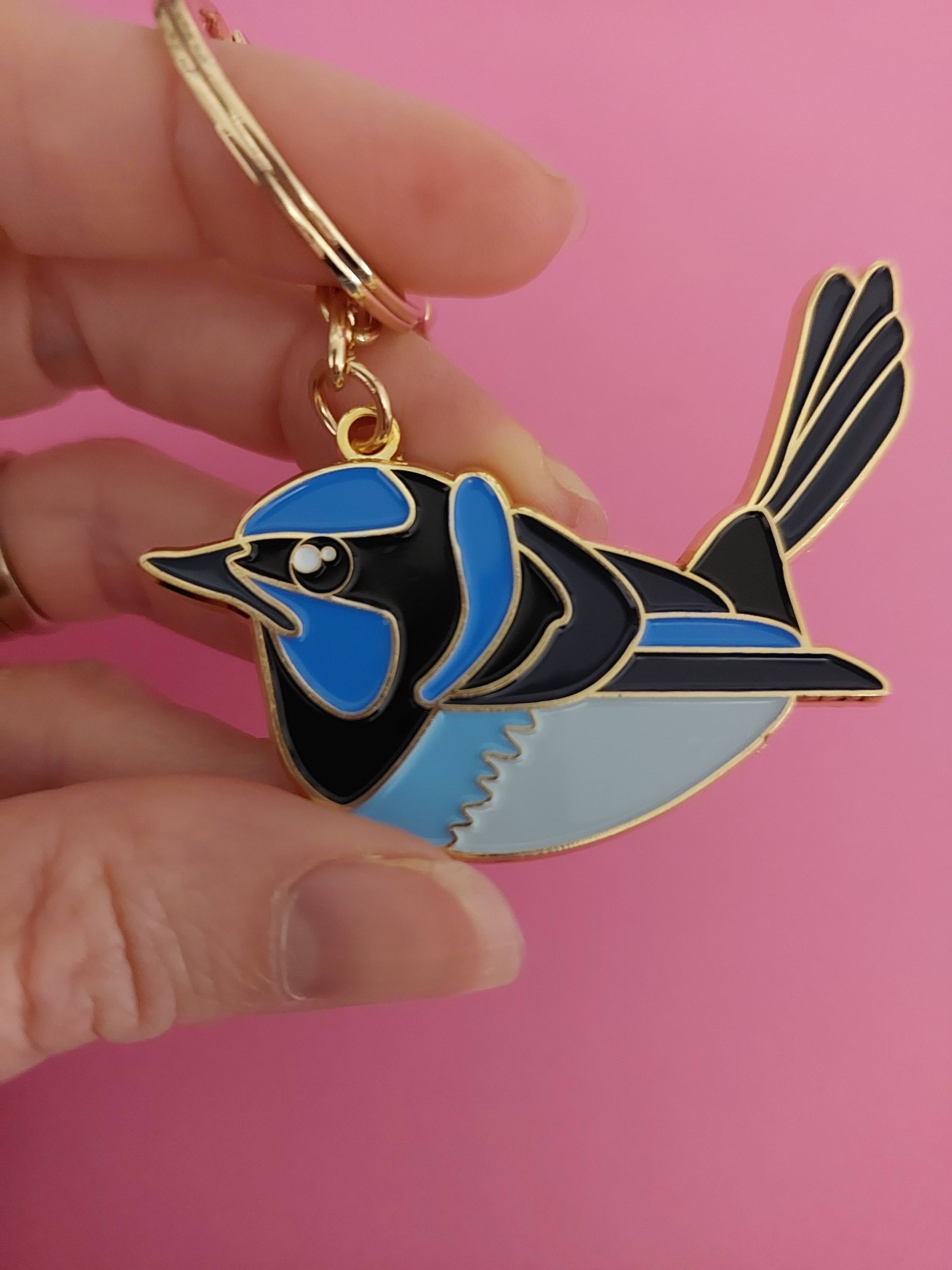 Patch Press - Wholesale Keychain - Women's - Fairy Wren Enamel Keychain/Bag charm2