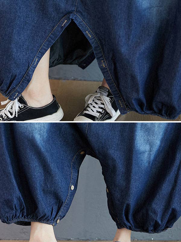 Sheer Trend – wholesale Overaller - Dam – Enkel Denim Knäppt Overaller & Klänning7