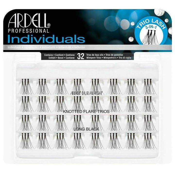 Ardell Individuals Knotted Flare Trios 32 Lashes Long Black for wholesale by KT Supply