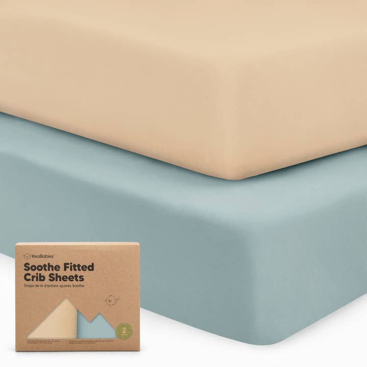 2-pack Organic Cotton Fitted Crib Sheet (Toasty) for wholesale by KeaBabies
