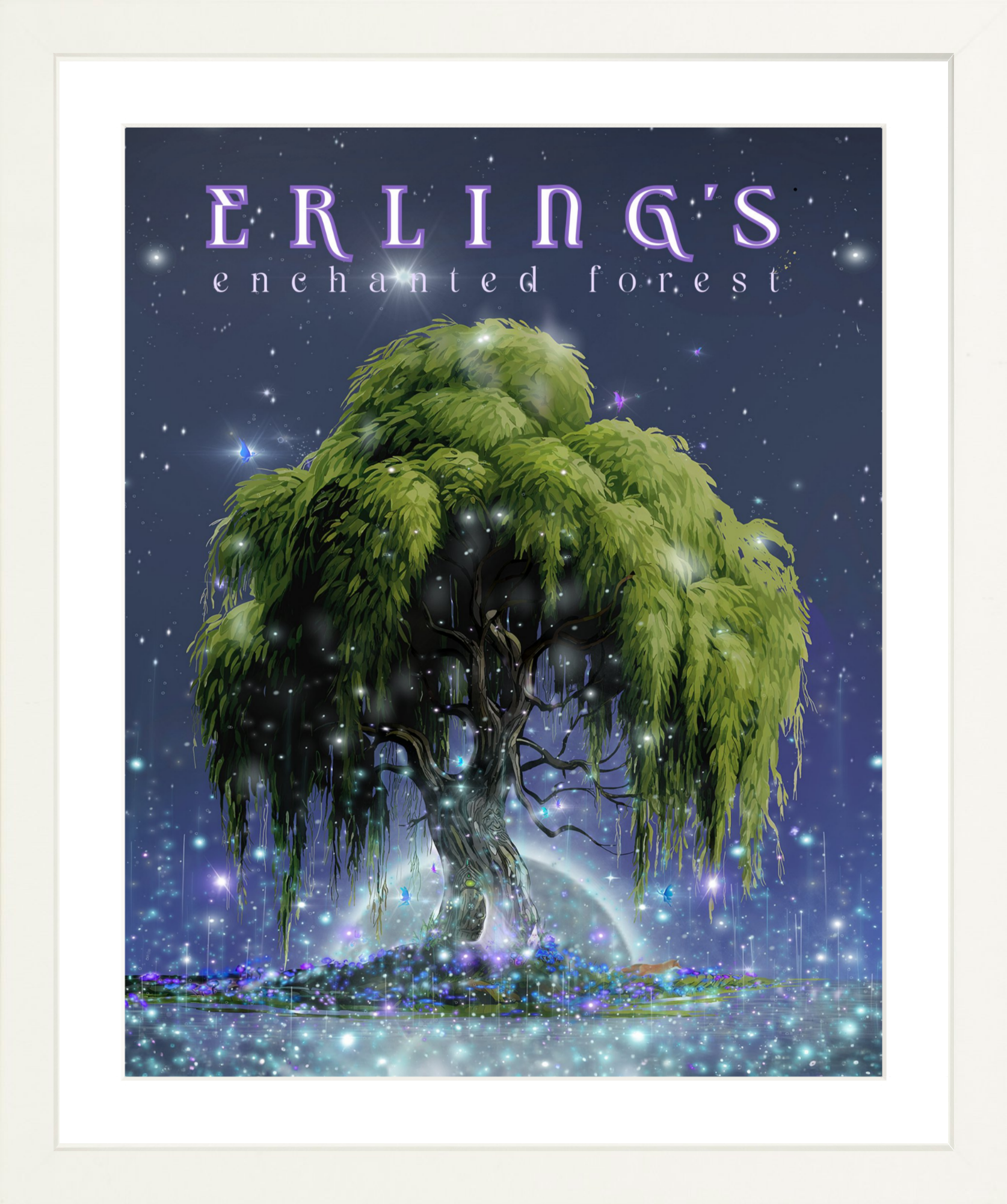 Erling's Enchanted Forest – wholesale Väggdekor - Barn och baby – Erlings förtrollade skog - TWILIGHT Inramad tryck6