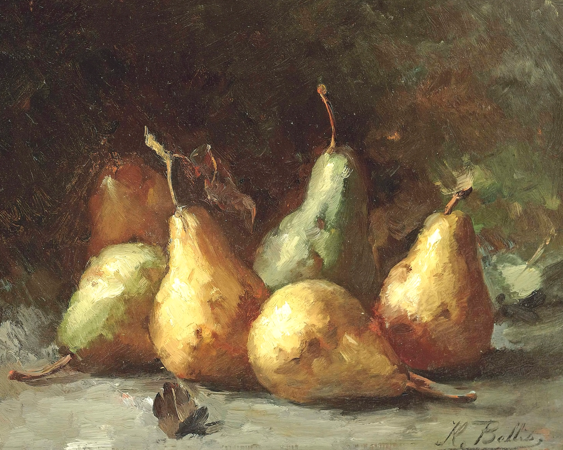 Sea to Skye - Wholesale Art Print - Still Life with Golden Pears Antique Art Print1