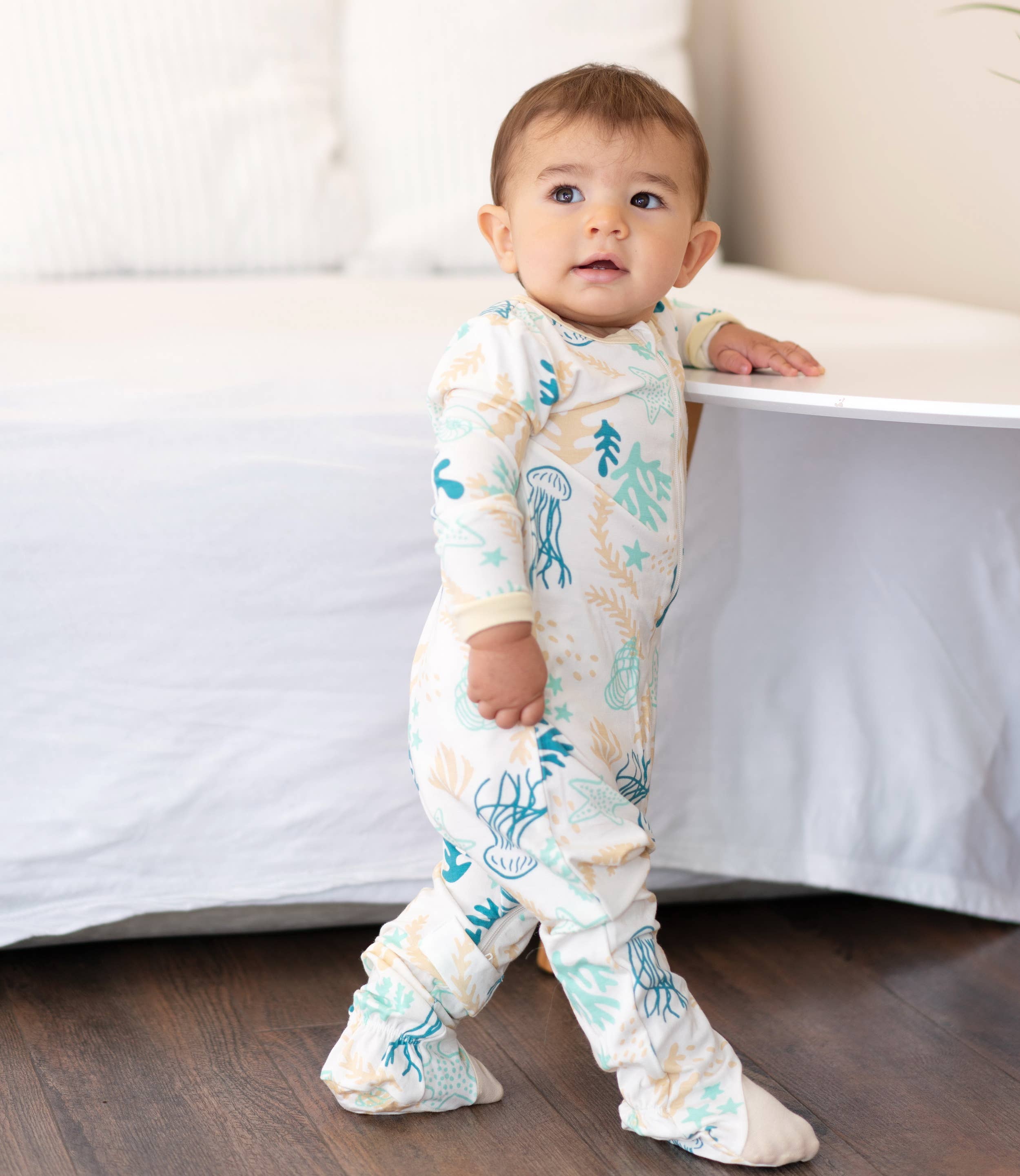 Silkberry Baby - Vente Grenouillère – bébé - Footies zip-up en bambou (imprimé)6