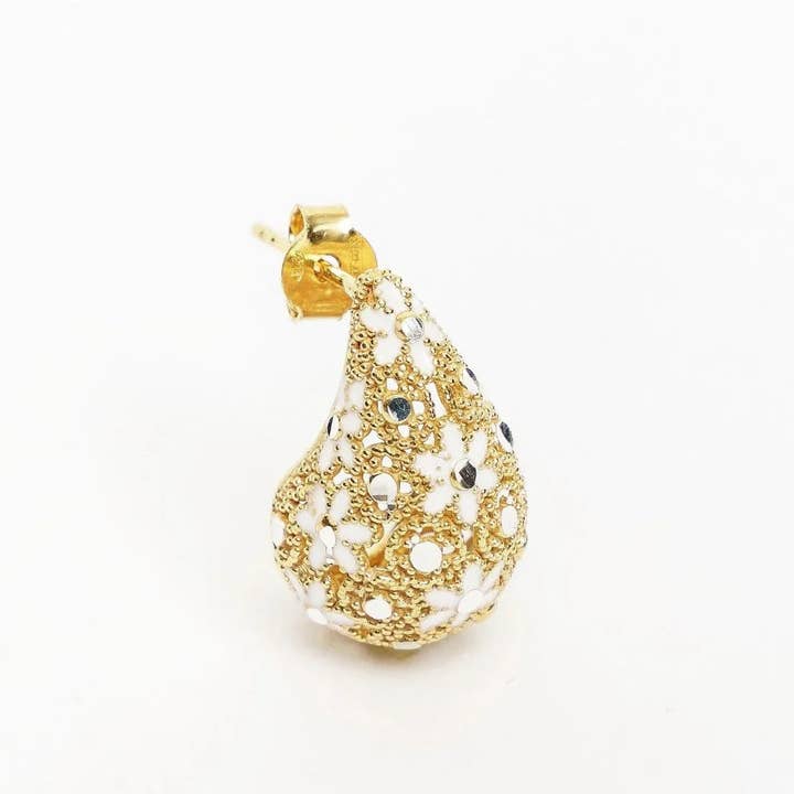 GLOW DROP zilveren druppelvormige oorbellen voor wholesale door MINA MINA