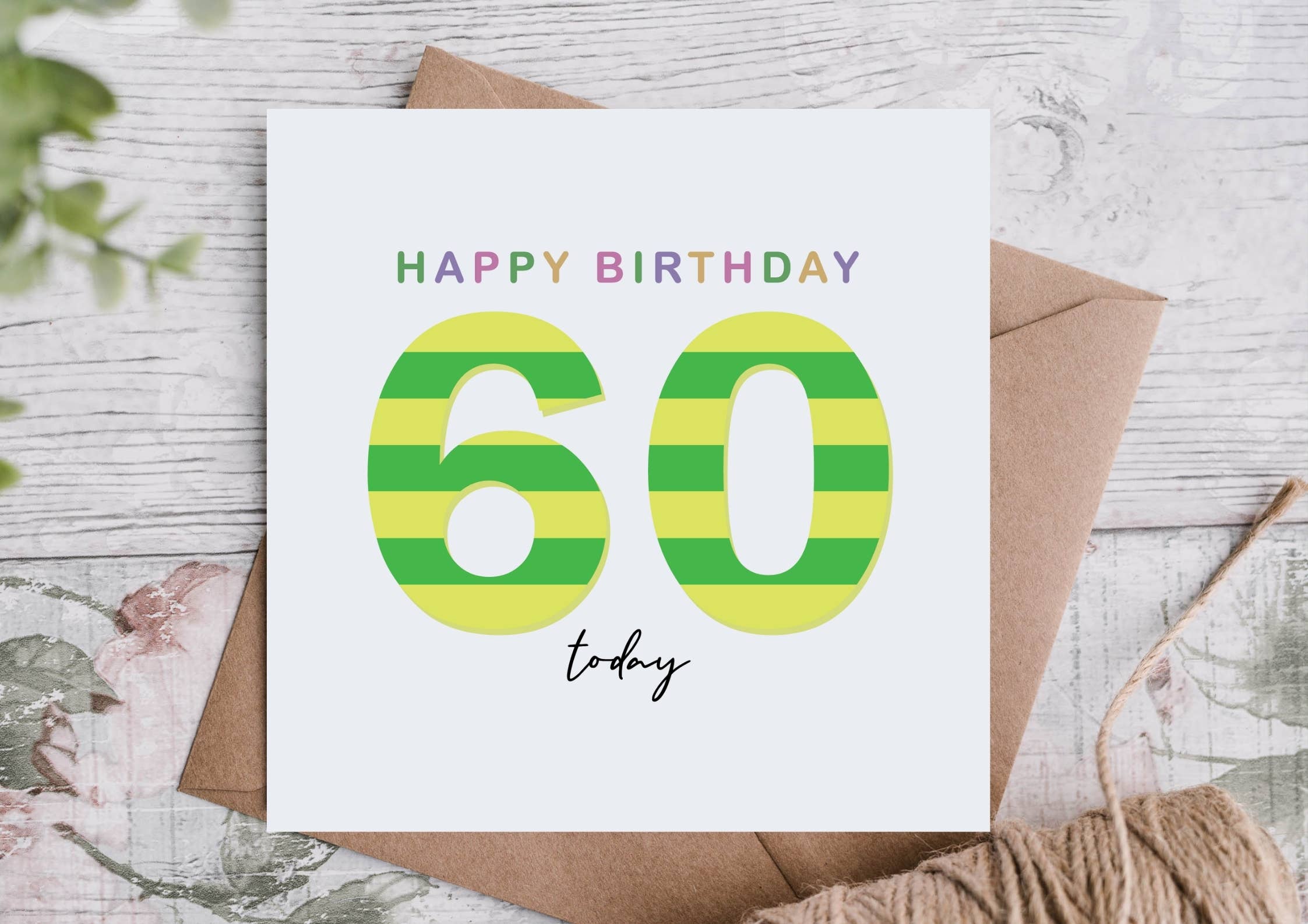 Highgrove Cards - Wholesale Birthday Card - Happy Birthday 60th Today Card0