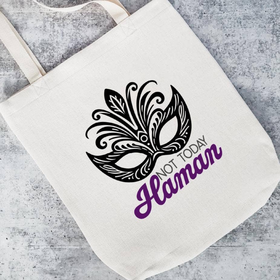 Salt Sparkle Shalom - Wholesale Tote Bag - Women's - Not Today Haman Funny Purim Tote Bag0