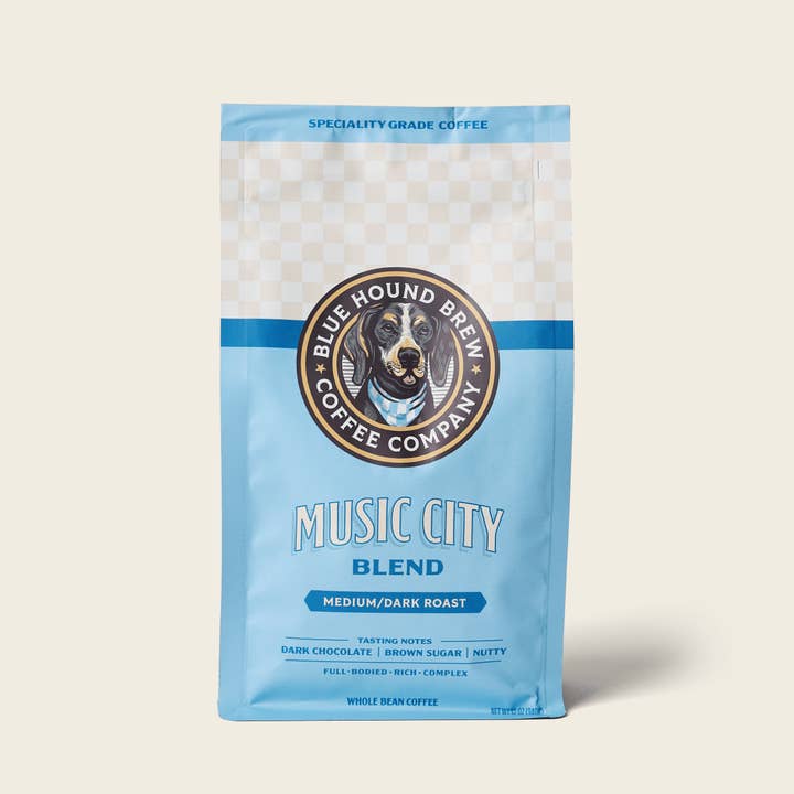 Blue Hound Brew – wholesale Coffee beans – Music City Blend Coffee - Medium/Dark Roast