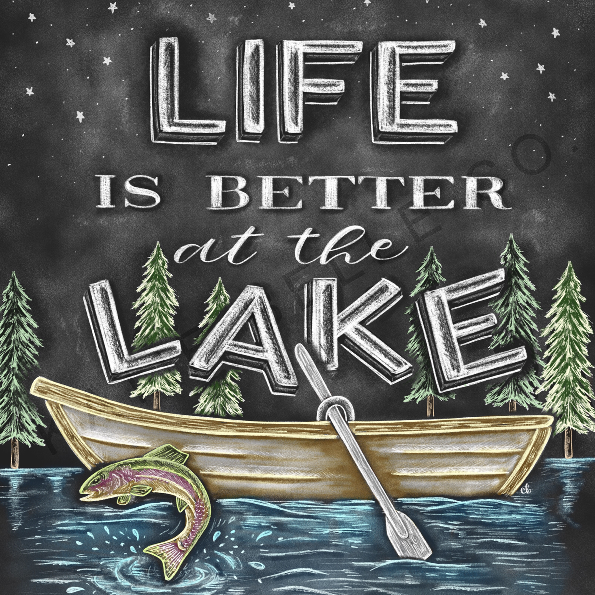 Katie Belle Co. - Wholesale Art Print - Lake Life / Outdoor Lovers  / Summer Decor / Fall Decor1