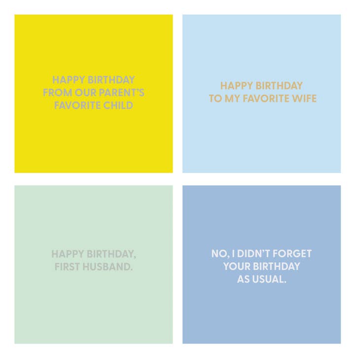 Chive - Wholesale Birthday Card - Birthday Greeting Cards - 96pc Assortment