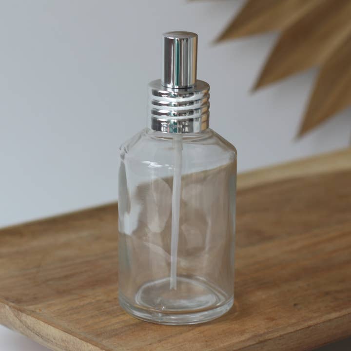 Bouteilles vaporisateur en verre argenté de 4 oz pour la vente par Nova Candle Co