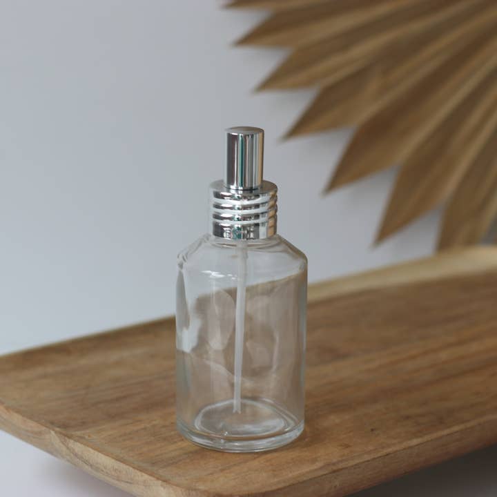 Silver Glass 4oz Spray Bottles for wholesale by Nova Candle Co