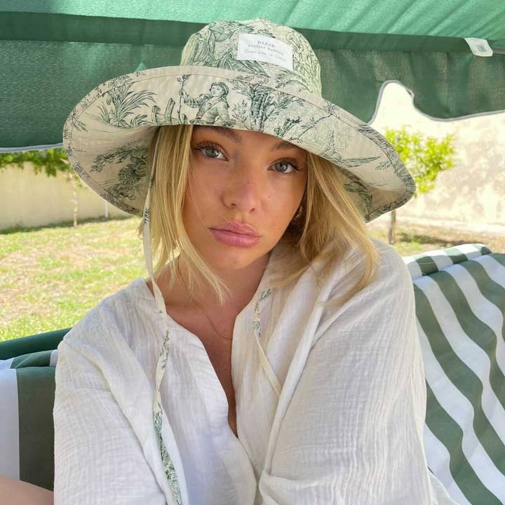 Bazar Atelier Sablon - Wholesale Bucket Hat - Women's - Bob Capeline - Green Fruit Jouy0