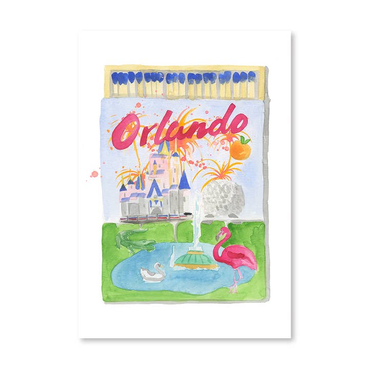 Impression d'art d'allumettes d'Orlando pour la vente par Furbish Studio