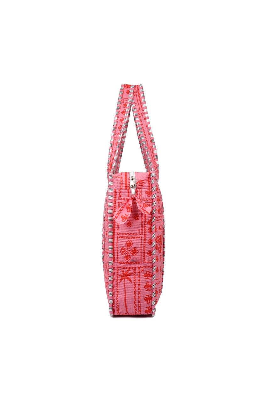 Hi Handmade - Wholesale Tote bag – Women's - Cotton Tote Bag With Zip - Pink Suits7