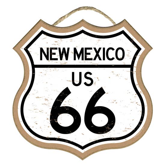 New Mexico US 66 10" wood plaque, sign - Rt Rt. Route 66 for wholesale by SJT Enterprises, Inc.