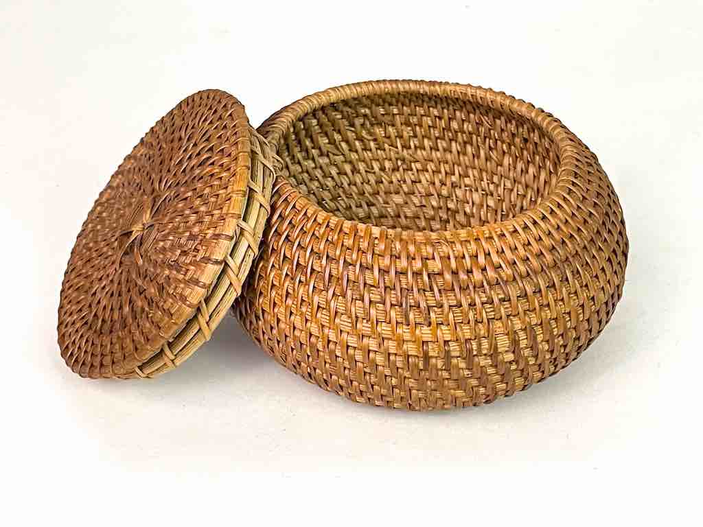 The Niger Bend - Wholesale Basket - Small Vietnamese Rattan Covered Basket - 3 sizes11