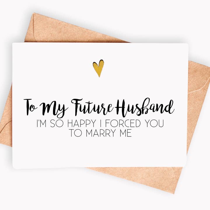 Funny Wedding card - I'm so happy i forced you to marry me for wholesale by Spicy Cards