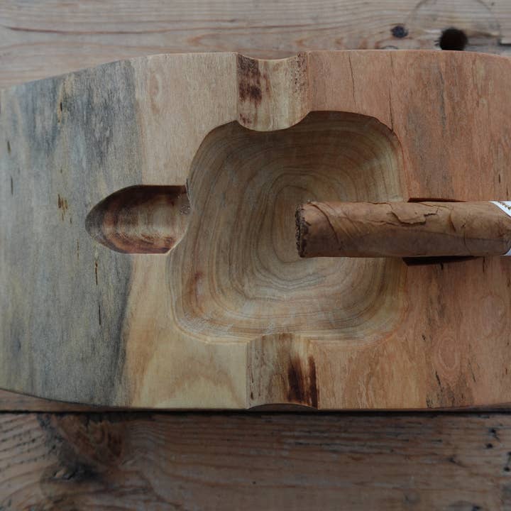 Indiana Maple 4 Slot Cigar Ashtray 113202M4S4 for wholesale by The Gant Collective