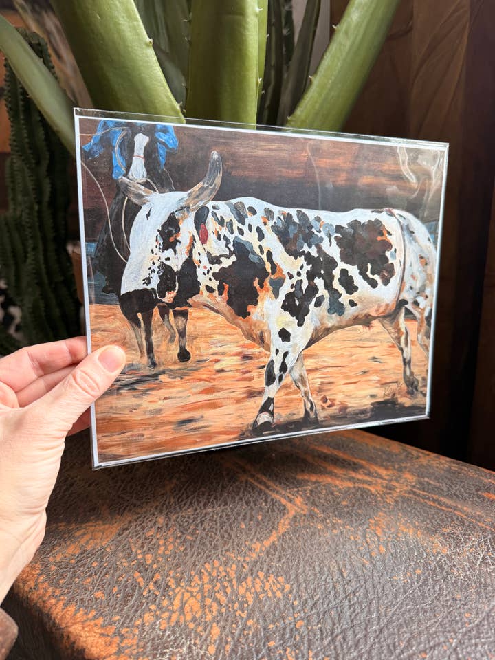 Print of Steer Roping Painting | 5x7, 8x10 or 11x17 for wholesale by You're Golden Co.