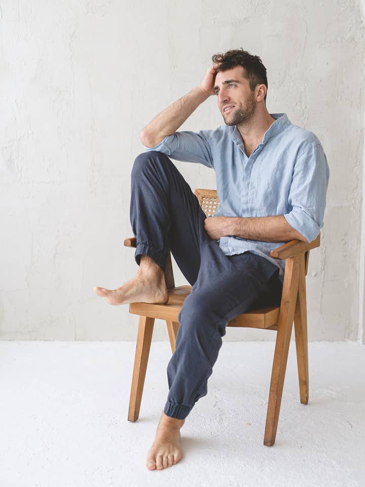 Men's Cargo Linen Pants for wholesale by Epic Linen