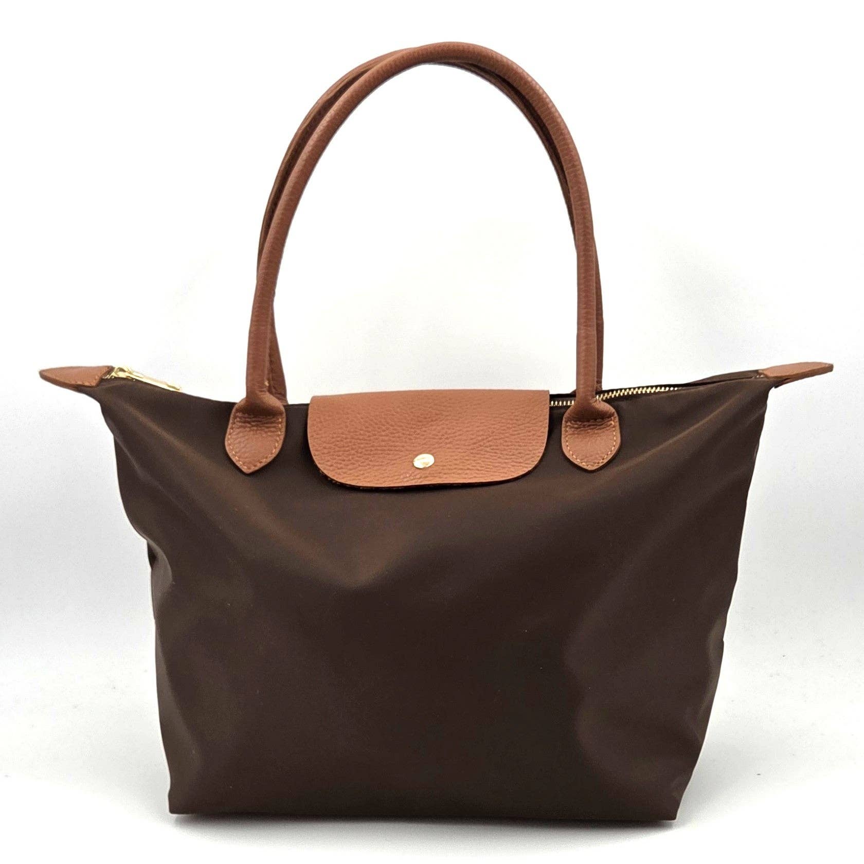 Tempest Designs - Wholesale Tote Bag - Women's - 'Longchamp' inspired classic tote bag with water proof fabric body and leather handles and accessories1