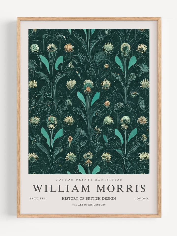 William Morris Vintage Patroon I53-85 voor wholesale door Peardrop Prints