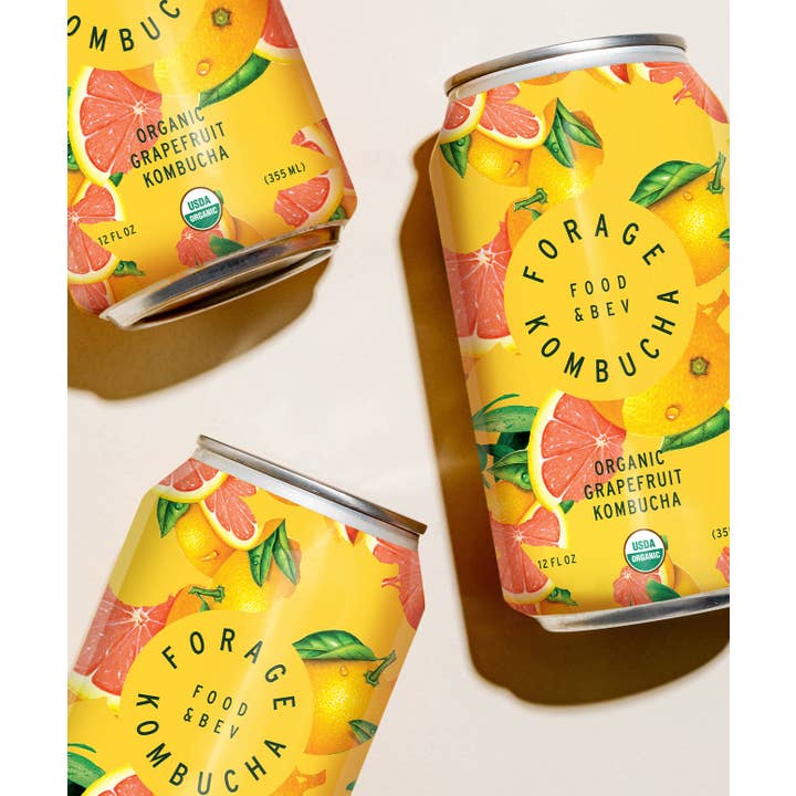 Forage Kombucha - Wholesale Kombucha - Grapefruit Kombucha