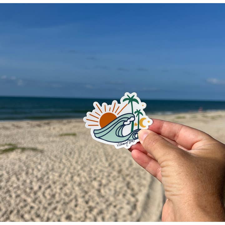 Wave Sticker for wholesale by Vitamin Sea Clothing