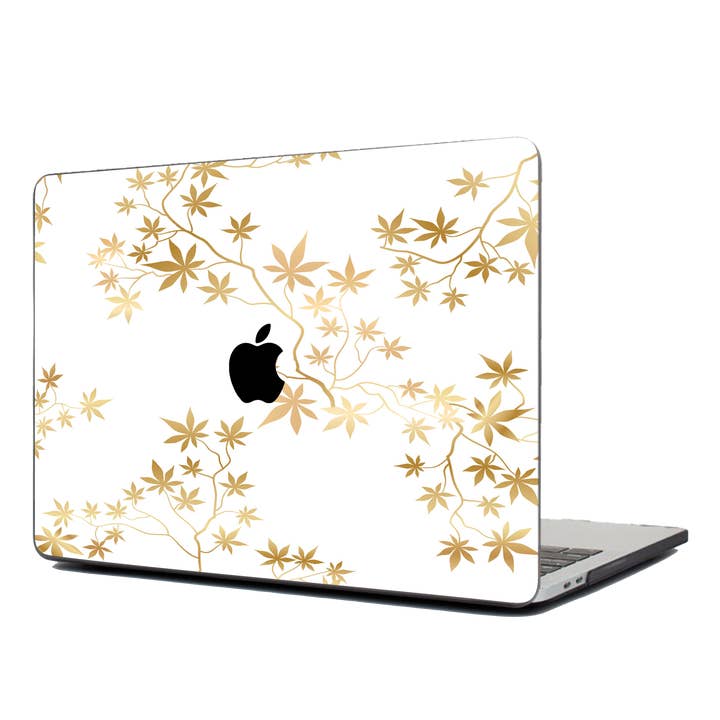 Golden Leaves Textured Laptop Skin for wholesale by Nekoty