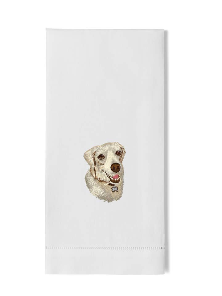 Golden Lab Hand Towel for wholesale by Henry Handwork
