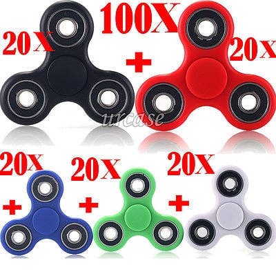 AICase - Wholesale Fidget Toy - Kids - 100X Hand Sprinner Tri Fidget Stell Ball Desk Toy EDC Finger Gyro for KIds and Adult1