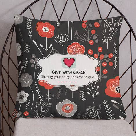 Coussin Botanique pour Amoureux des Fleurs pour la vente par Grit with Grace, LLC