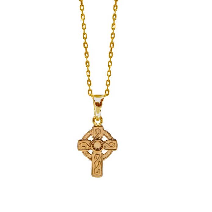 Keltisch Kruis/Triskel Hanger Verguld met 18k Goud voor wholesale door TALISMAN JEWELLERY (D&Fidanverdi, S.L.)
